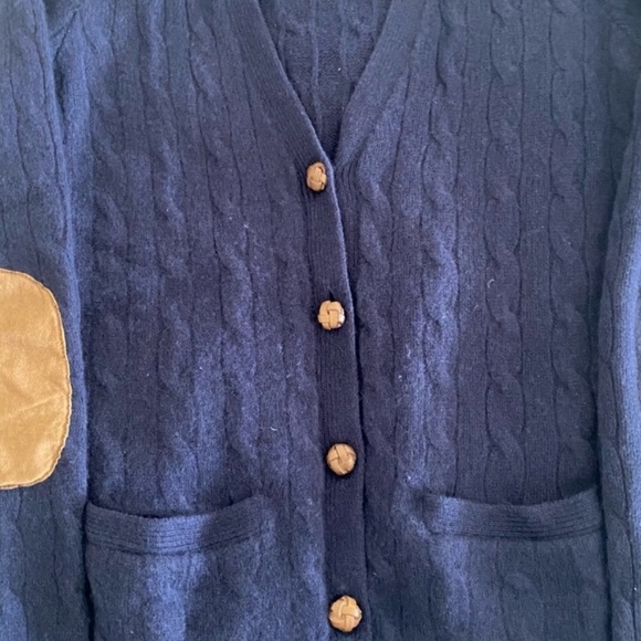 Sweaters - Ralph Lauren Navy Cable Knit Cardigan Sweater